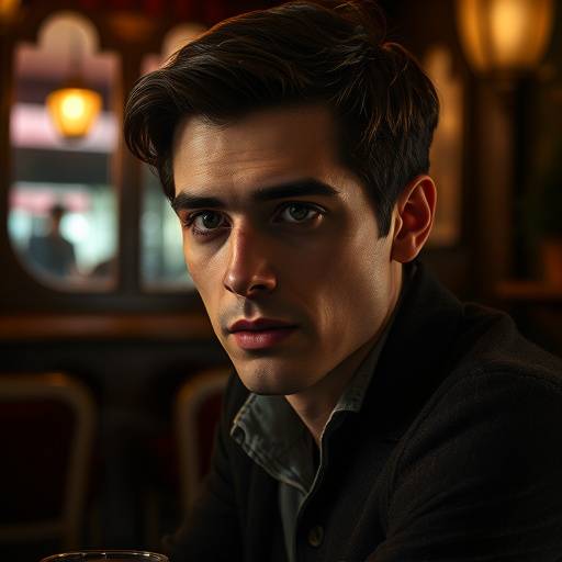 Photo de Antoine Moreau, acteur interprétant le rôle de Gabriel dans la série Café de Flore.
